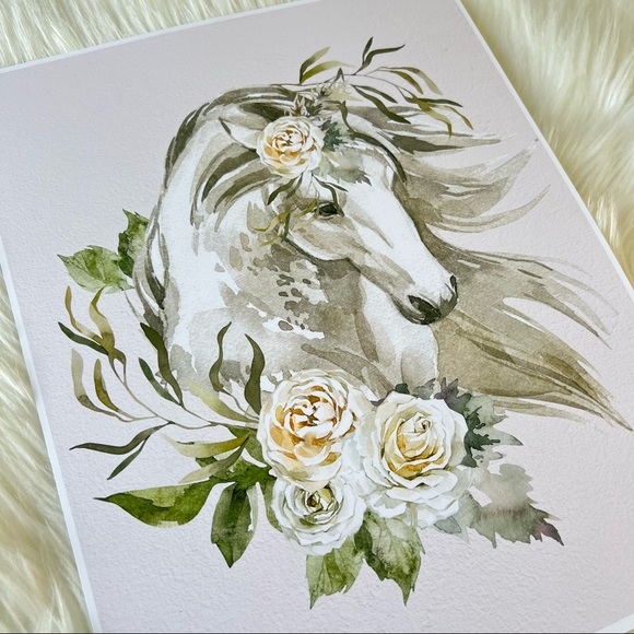 Horse Watercolor Illustration Wall Art Print Poster Unframed - Picture 15 of 17